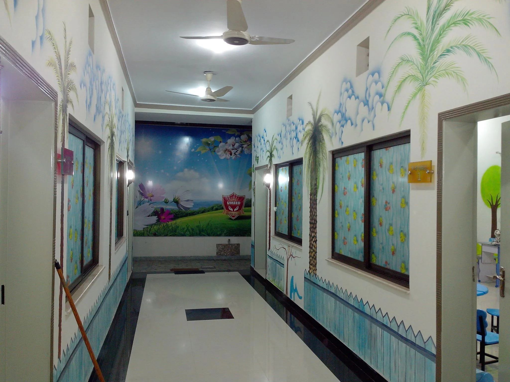 UMEED campus corridor and learning environment